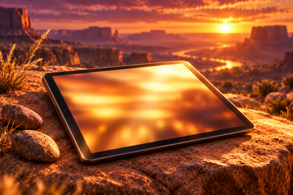 Buffalo King im Spielgeldmodus auf einem Tablet